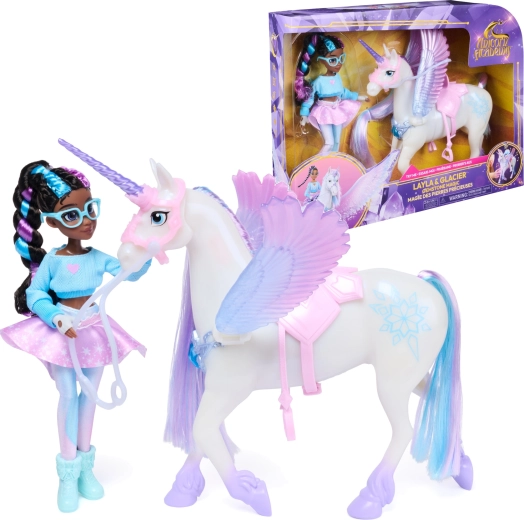 Spin Master Unicorn Academy Layla i jednorog Glacier Gemstone Magic sa svjetlosnim i zvučnim efektima