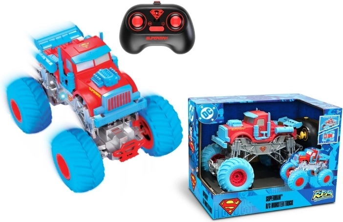 Remote-Controlled Superman Monster Truck in 1:18 Scale