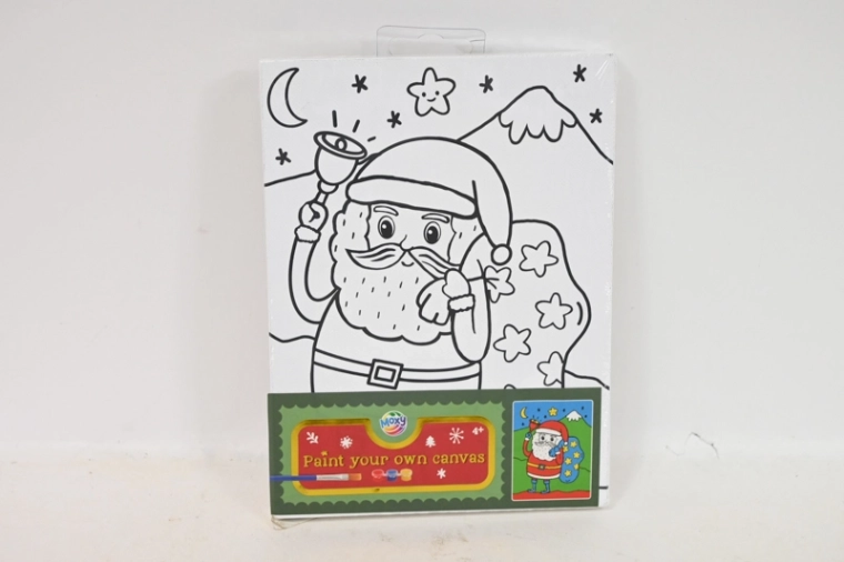 CCG božićno slikanje na platnu Santa Claus 20 × 15 cm s kistom i bojama