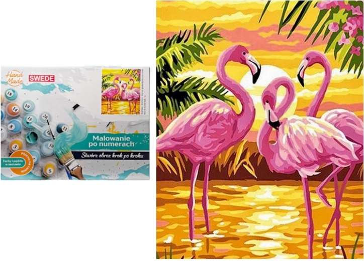 Slikanje po brojevima Flamingosi