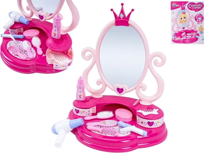 Kozmetički stolić za djecu sa zrcalom i dodacima 54 cm