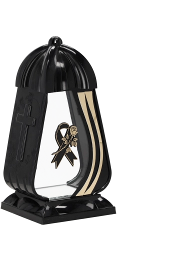 Black Lantern with Ribbon 30 cm