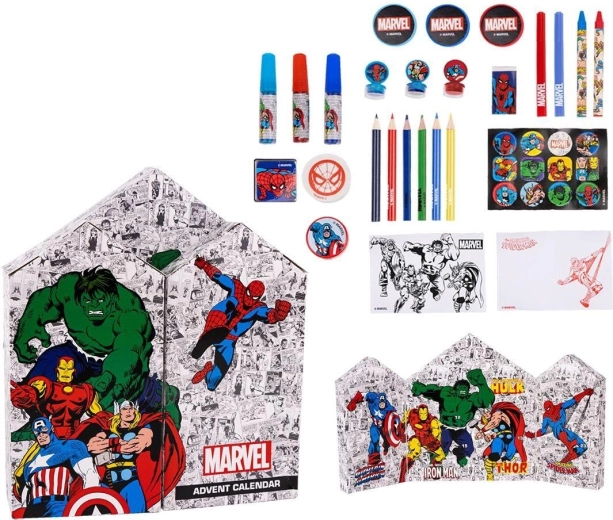 Adventski kalendar Avengers s likovnim priborom