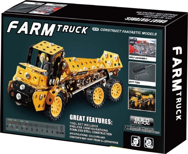 Metalna konstrukcijska slagalica farmerskog auta