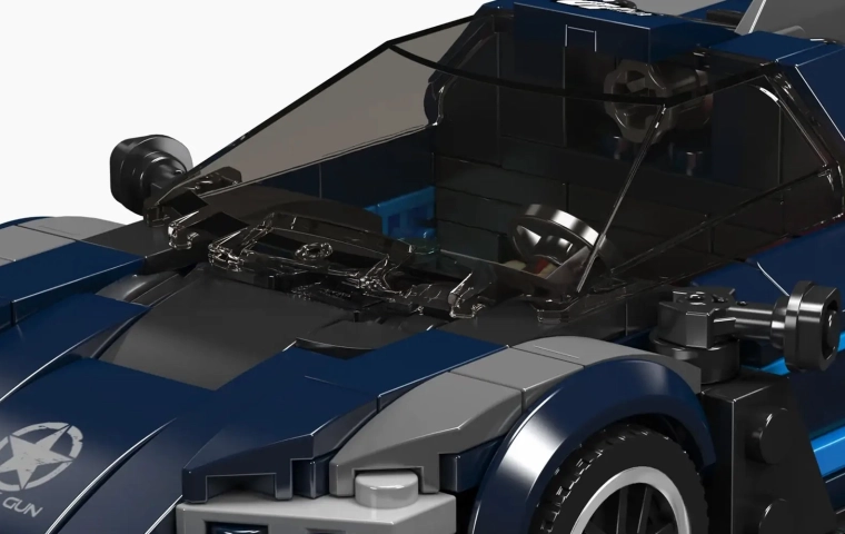 Konstrukcijski set sportski automobil crni 404 dijelova