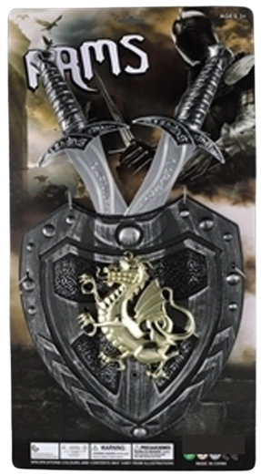 Viteški oklop – set štita i dva mača za djecu