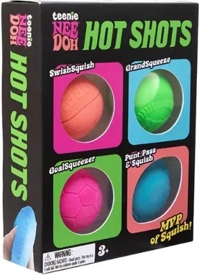Schylling NeeDoh stiskajuće loptice Hot Shots – set od 4 kom