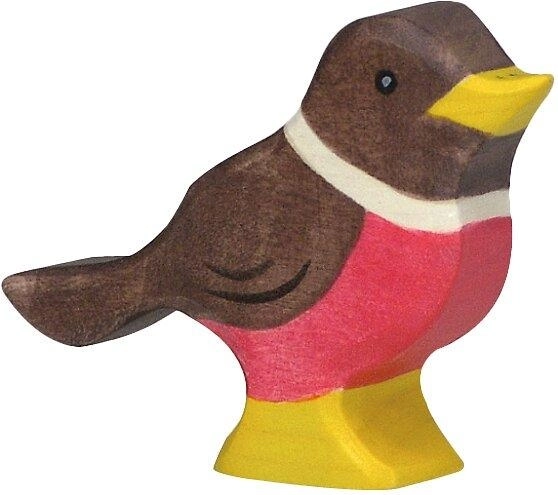 Holztiger wooden figurine robin - 1 piece