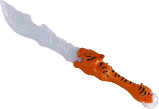 svjetlosni mač s drškom u obliku tigra – narančasti