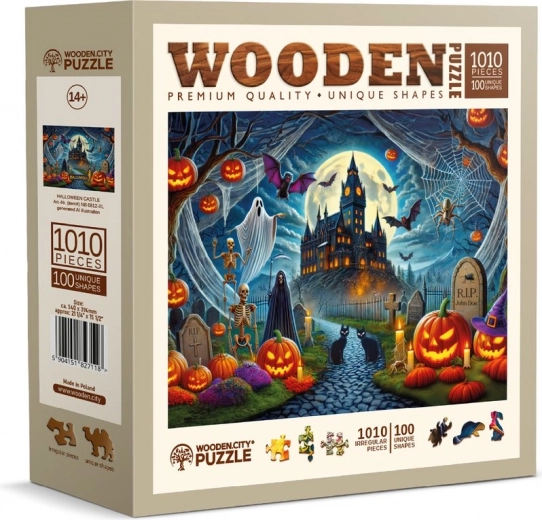 Drvene puzzle WOODEN CITY halloween dvorac 1010 dijelova