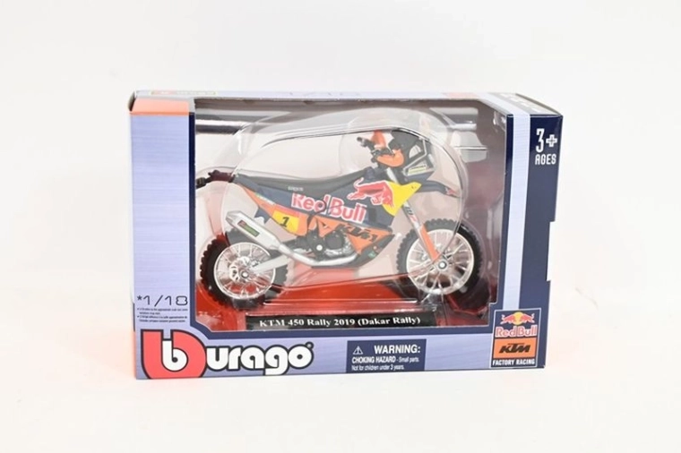 Bburago 1:18 Red Bull KTM 450 Rally Dakar 2019 (startni broj 1) – model motocikla