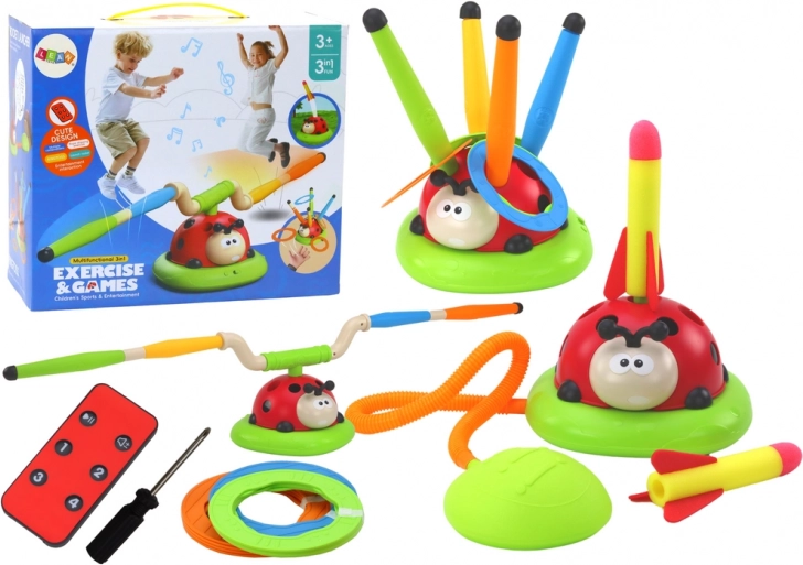 Ladybird sportska igračka 3 u 1 Skok Skok Gađaj Meta Lanser