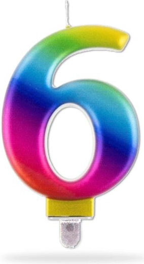 Dugin rođendanski svijećnjak broj 6 za tortu, 7,5 cm