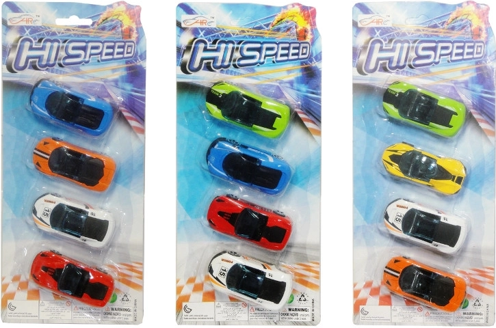 Set metalnih trkaćih autića 4 kom