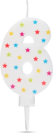 Number 6 Birthday Candle