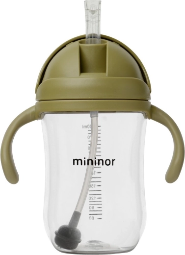Mininor bočica sa slamkom Tritan 330 ml moss green