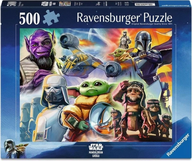 Ravensburger slagalica Star Wars: Mandalorian i Grogu 500 dijelova