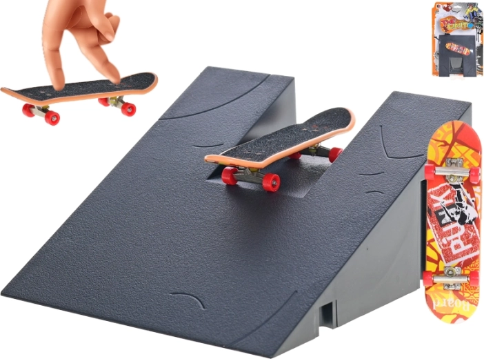 Finger skateboard 9,5 cm s rampom – metalni i plastični set za djecu