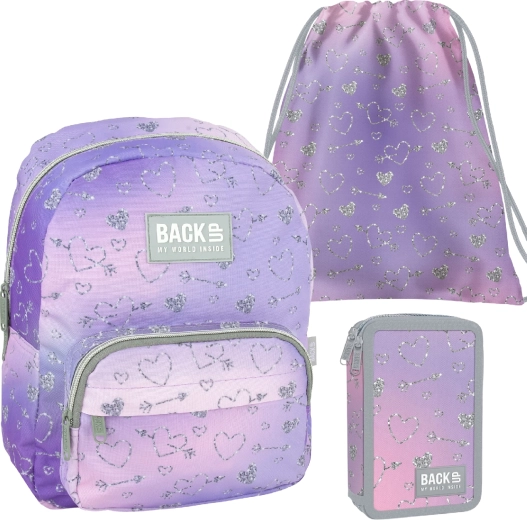 BackUP Twinkle II school set 3-in-1 – backpack, equipped pencil case and shoe/sports bag