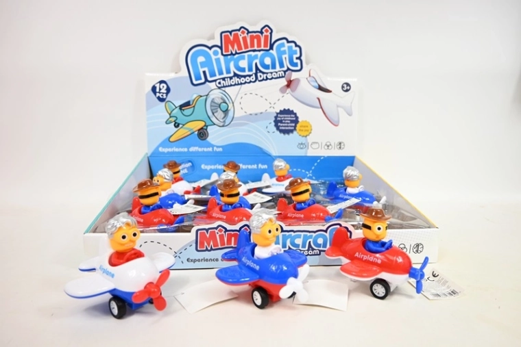 Minio mali avion s figuricom pilota 10 cm