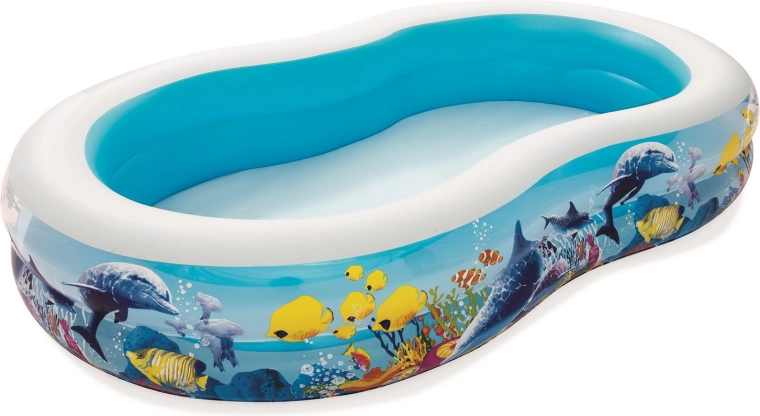 Nafukavajući bazen s motivom ribica 262 × 157 × 46 cm BESTWAY
