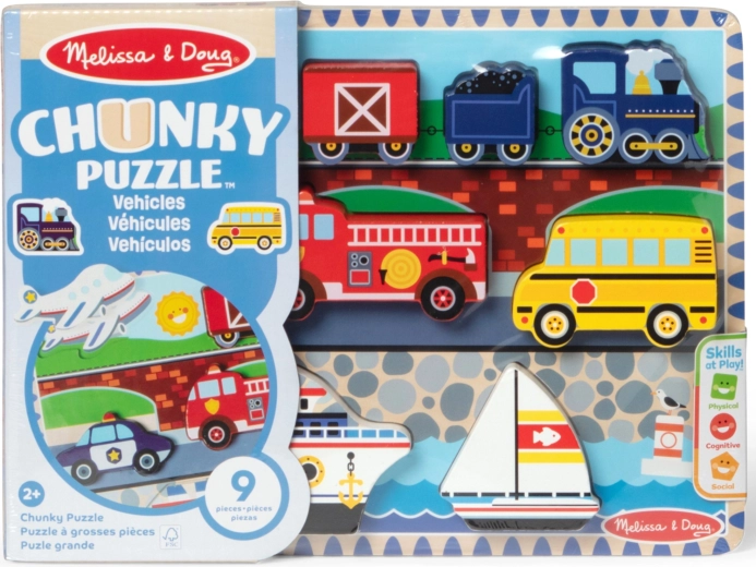 Drvene chunky slagalice vozila MELISSA & DOUG