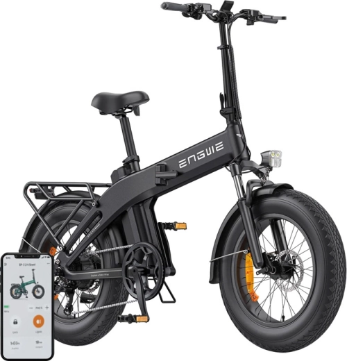 Električni sklopivi bicikl Engwe EP-2 3.0 Boost 250 W 20" crni