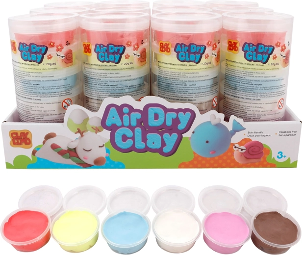 Modelirajuća masa koja se suši na zraku 6 boja (6×20 g)