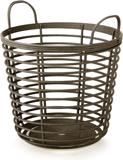 Koš s ručkama Zanzi Basket Eco Wood 43 cm – boja kava