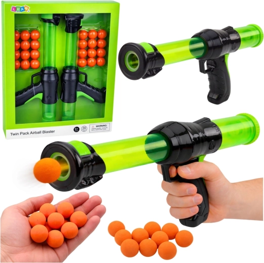 Set pištolja na pjenaste loptice AIRBALL BLASTER – 2 blastera + 24 loptica