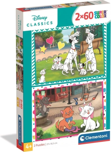 Puzzle CLEMENTONI Disney: 101 dalmatinaca i Aristomačke 2×60 dijelova