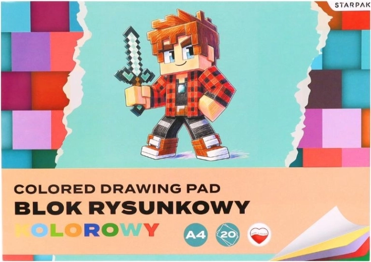 Starpak obojeni blok za crtanje Pixel A4, 20 listova