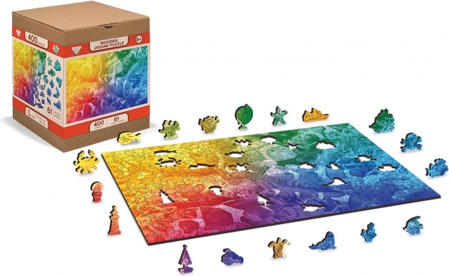 Drvene puzzle WOODEN CITY tropske ribe 2u1 – 400 dijelova