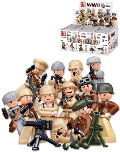 Sluban Army WWII mini figurica vojnika s dodacima (blind bag) - 1 komad