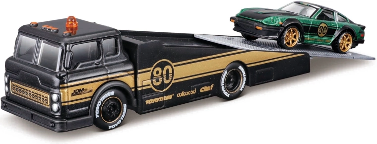 Maisto Design Elite Transport ramp truck i 1980 Datsun 280ZX 1:64
