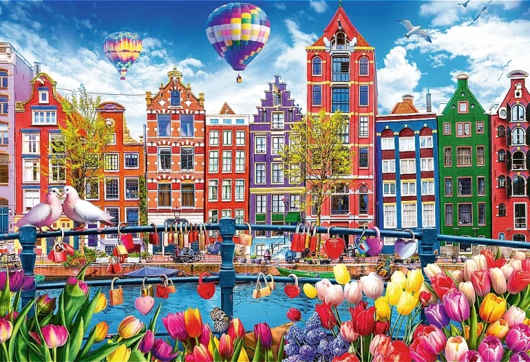 Puzzle Šareni Amsterdam 1500 dijelova TREFL