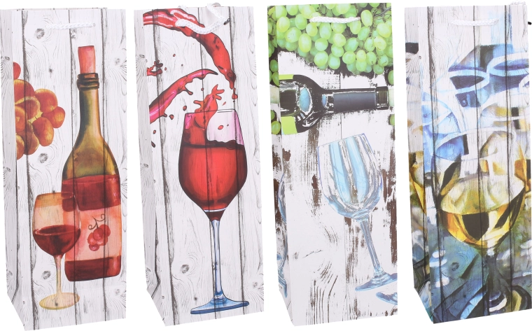 Poklon-vrećica za bocu M – cjelogodišnja, 36 × 12,5 × 8,5 cm