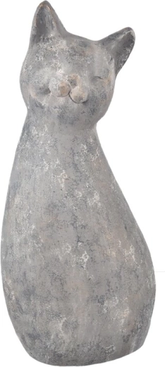 Dekorativna keramička figurica mačke siva 53 cm