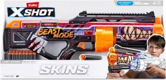 X-Shot Skins Last Stand Beast Mode – dječji pjenasti blaster (16 strelica)