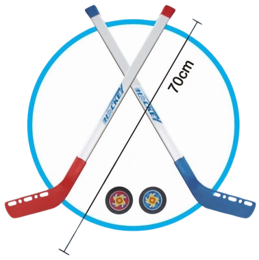 Set dječjih hokejskih štapova s pakom – 4 komada