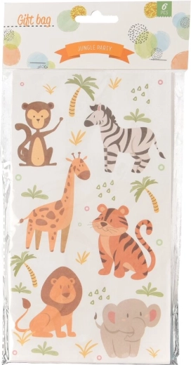 Poklon-vrećica Jungle 12 × 8 × 22 cm (6 kom)