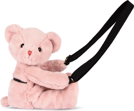 Doudou plišana torbica preko ramena medvjedić ružičasta 30 cm