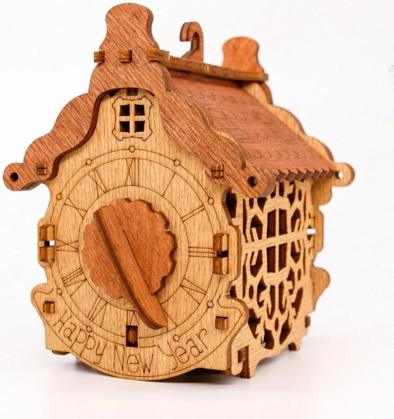 drvena zagonetna darovna kutijica Sretna Nova godina