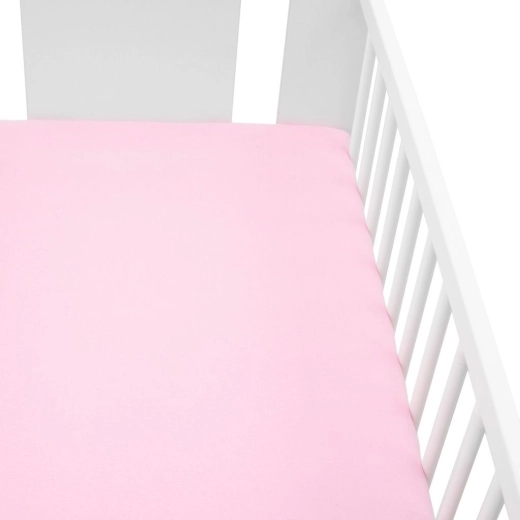 New Baby jersey fitted sheet for cot 120 × 60 cm pink