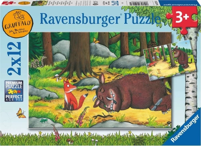 RAVENSBURGER Puzzle Gruffalo i životinje u šumi 2x12 dijelova