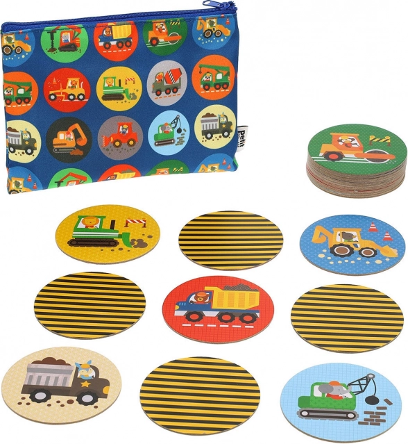 Petit Collage Memory igra Građevinski strojevi