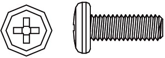 Jamara Phillips Pan Head Screw M3 × 12 mm - 1 piece