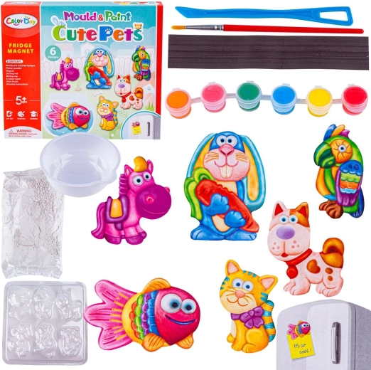 Creative kit for making magnets and DIY plaster casts Cute Pets (cute animals)