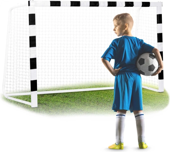 Nogometni gol Neo-Sport 180 × 120 × 60 cm crno-bijeli