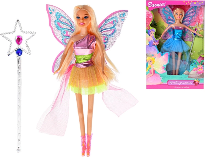 Vila lutka s krilima i čarobnim štapićem, zglobna 29 cm